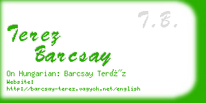 terez barcsay business card